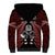 New Zealand Aotearoa Rugby Sherpa Hoodie NZ Tiki With Maori Fern World Cup Red Version - Wonder Print Shop