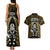 New Zealand Aotearoa Rugby Couples Matching Tank Maxi Dress and Hawaiian Shirt NZ Tiki With Maori Fern World Cup Gold Version - Wonder Print Shop