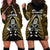 New Zealand Aotearoa Rugby Hoodie Dress NZ Tiki With Maori Fern World Cup Gold Version - Wonder Print Shop