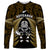 New Zealand Aotearoa Rugby Long Sleeve Shirt NZ Tiki With Maori Fern World Cup Gold Version - Wonder Print Shop