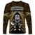 New Zealand Aotearoa Rugby Long Sleeve Shirt NZ Tiki With Maori Fern World Cup Gold Version - Wonder Print Shop