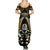 New Zealand Aotearoa Rugby Summer Maxi Dress NZ Tiki With Maori Fern World Cup Gold Version - Wonder Print Shop