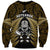 New Zealand Aotearoa Rugby Sweatshirt NZ Tiki With Maori Fern World Cup Gold Version - Wonder Print Shop