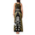 New Zealand Aotearoa Rugby Tank Maxi Dress NZ Tiki With Maori Fern World Cup Gold Version - Wonder Print Shop