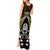 New Zealand Aotearoa Rugby Tank Maxi Dress NZ Tiki With Maori Fern World Cup Gold Version - Wonder Print Shop