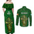 Ireland Rugby Couples Matching Off Shoulder Maxi Dress and Long Sleeve Button Shirts 2023 Word Cup Celtic Cross Go Champions Irish - Wonder Print Shop