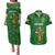 Ireland Rugby Couples Matching Puletasi Dress and Hawaiian Shirt 2023 Word Cup Celtic Cross Go Champions Irish - Wonder Print Shop