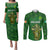 Ireland Rugby Couples Matching Puletasi Dress and Long Sleeve Button Shirts 2023 Word Cup Celtic Cross Go Champions Irish - Wonder Print Shop