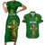 Ireland Rugby Couples Matching Short Sleeve Bodycon Dress and Hawaiian Shirt 2023 Word Cup Celtic Cross Go Champions Irish - Wonder Print Shop