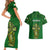 Ireland Rugby Couples Matching Short Sleeve Bodycon Dress and Hawaiian Shirt 2023 Word Cup Celtic Cross Go Champions Irish - Wonder Print Shop