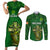 Ireland Rugby Couples Matching Short Sleeve Bodycon Dress and Long Sleeve Button Shirts 2023 Word Cup Celtic Cross Go Champions Irish - Wonder Print Shop