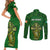 Ireland Rugby Couples Matching Short Sleeve Bodycon Dress and Long Sleeve Button Shirts 2023 Word Cup Celtic Cross Go Champions Irish - Wonder Print Shop