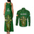 Ireland Rugby Couples Matching Tank Maxi Dress and Long Sleeve Button Shirts 2023 Word Cup Celtic Cross Go Champions Irish - Wonder Print Shop