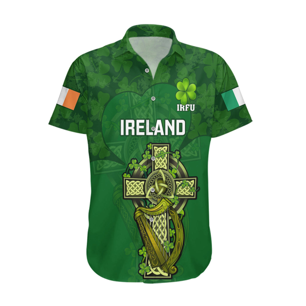 Ireland Rugby Hawaiian Shirt 2023 Word Cup Celtic Cross Go Champions Irish - Wonder Print Shop