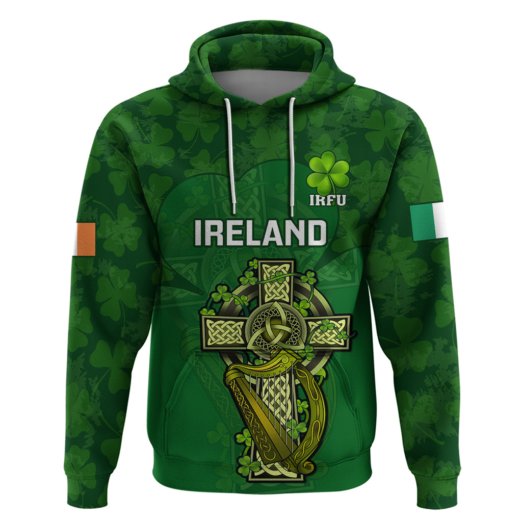 Ireland Rugby Hoodie 2023 Word Cup Celtic Cross Go Champions Irish - Wonder Print Shop