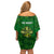 Ireland Rugby Off Shoulder Short Dress 2023 Word Cup Celtic Cross Go Champions Irish - Wonder Print Shop