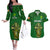 Custom Ireland Rugby Couples Matching Off The Shoulder Long Sleeve Dress and Hawaiian Shirt 2023 Word Cup Celtic Cross Go Champions Irish - Wonder Print Shop