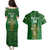 Custom Ireland Rugby Couples Matching Puletasi Dress and Hawaiian Shirt 2023 Word Cup Celtic Cross Go Champions Irish - Wonder Print Shop