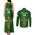 Custom Ireland Rugby Couples Matching Tank Maxi Dress and Long Sleeve Button Shirts 2023 Word Cup Celtic Cross Go Champions Irish - Wonder Print Shop