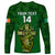 Custom Ireland Rugby Long Sleeve Shirt 2023 Word Cup Celtic Cross Go Champions Irish - Wonder Print Shop