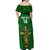 Custom Ireland Rugby Off Shoulder Maxi Dress 2023 Word Cup Celtic Cross Go Champions Irish - Wonder Print Shop