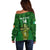 Custom Ireland Rugby Off Shoulder Sweater 2023 Word Cup Celtic Cross Go Champions Irish - Wonder Print Shop