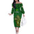 Custom Ireland Rugby Off The Shoulder Long Sleeve Dress 2023 Word Cup Celtic Cross Go Champions Irish - Wonder Print Shop