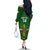 Custom Ireland Rugby Off The Shoulder Long Sleeve Dress 2023 Word Cup Celtic Cross Go Champions Irish - Wonder Print Shop