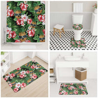 Pineapple Skull Aloha Hawaii Bathroom Set Summer Vibes Tropical Seamless Pattern - Wonder Print Shop