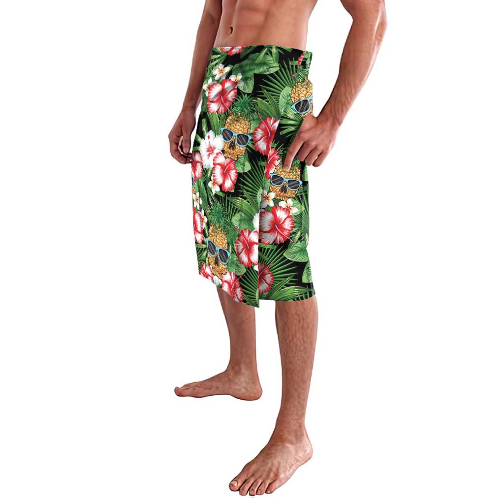 Pineapple Skull Aloha Hawaii Lavalava Summer Vibes Tropical Seamless Pattern - Wonder Print Shop