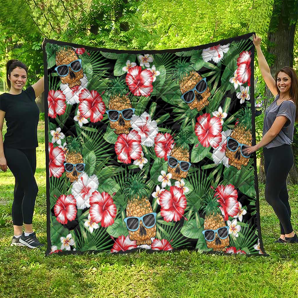 Pineapple Skull Aloha Hawaii Quilt Summer Vibes Tropical Seamless Pattern - Wonder Print Shop