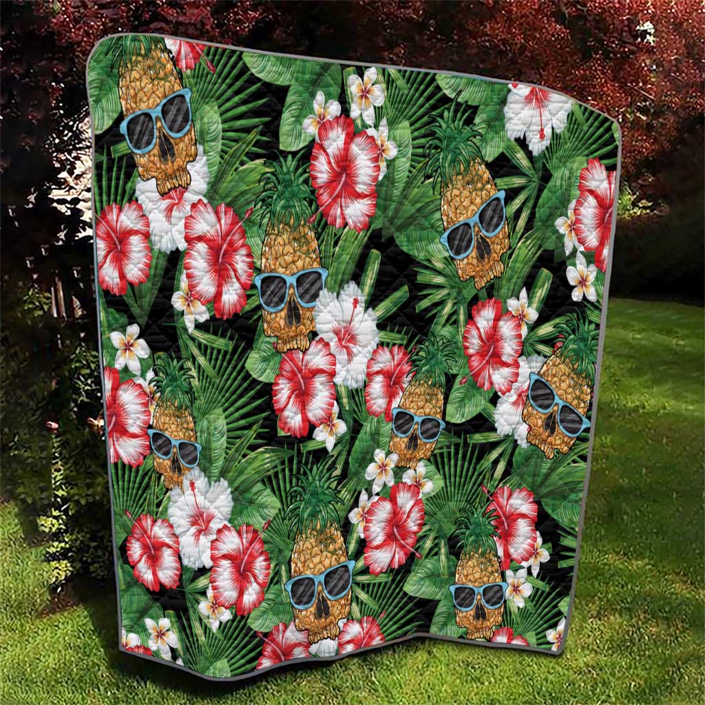 Pineapple Skull Aloha Hawaii Quilt Summer Vibes Tropical Seamless Pattern - Wonder Print Shop
