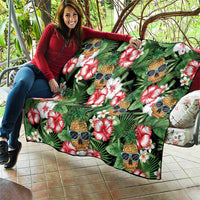 Pineapple Skull Aloha Hawaii Quilt Summer Vibes Tropical Seamless Pattern - Wonder Print Shop