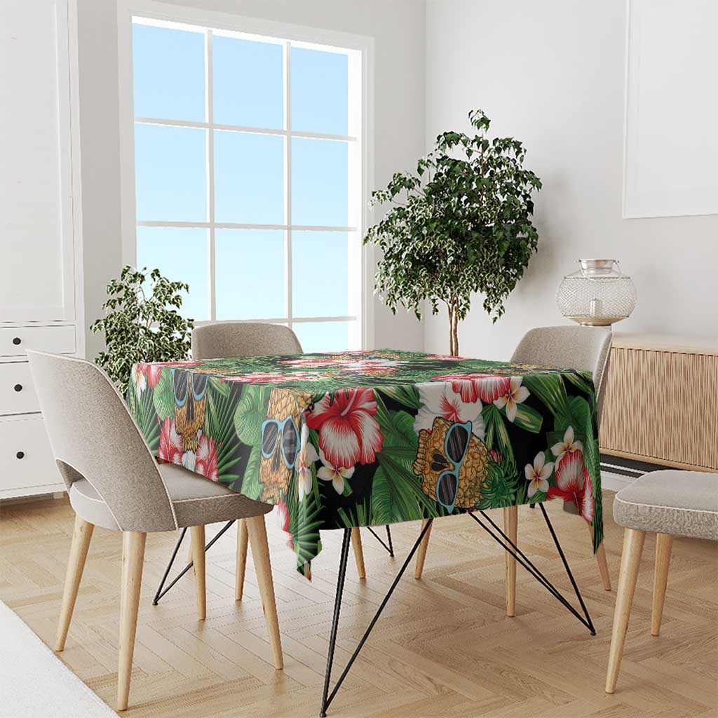 Pineapple Skull Aloha Hawaii Tablecloth Summer Vibes Tropical Seamless Pattern - Wonder Print Shop