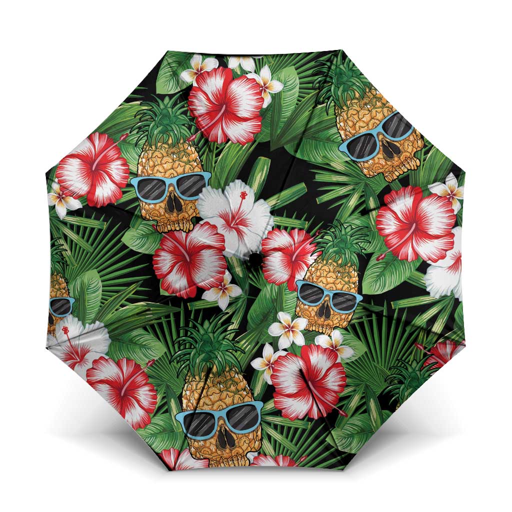Pineapple Skull Aloha Hawaii Umbrella Summer Vibes Tropical Seamless Pattern - Wonder Print Shop