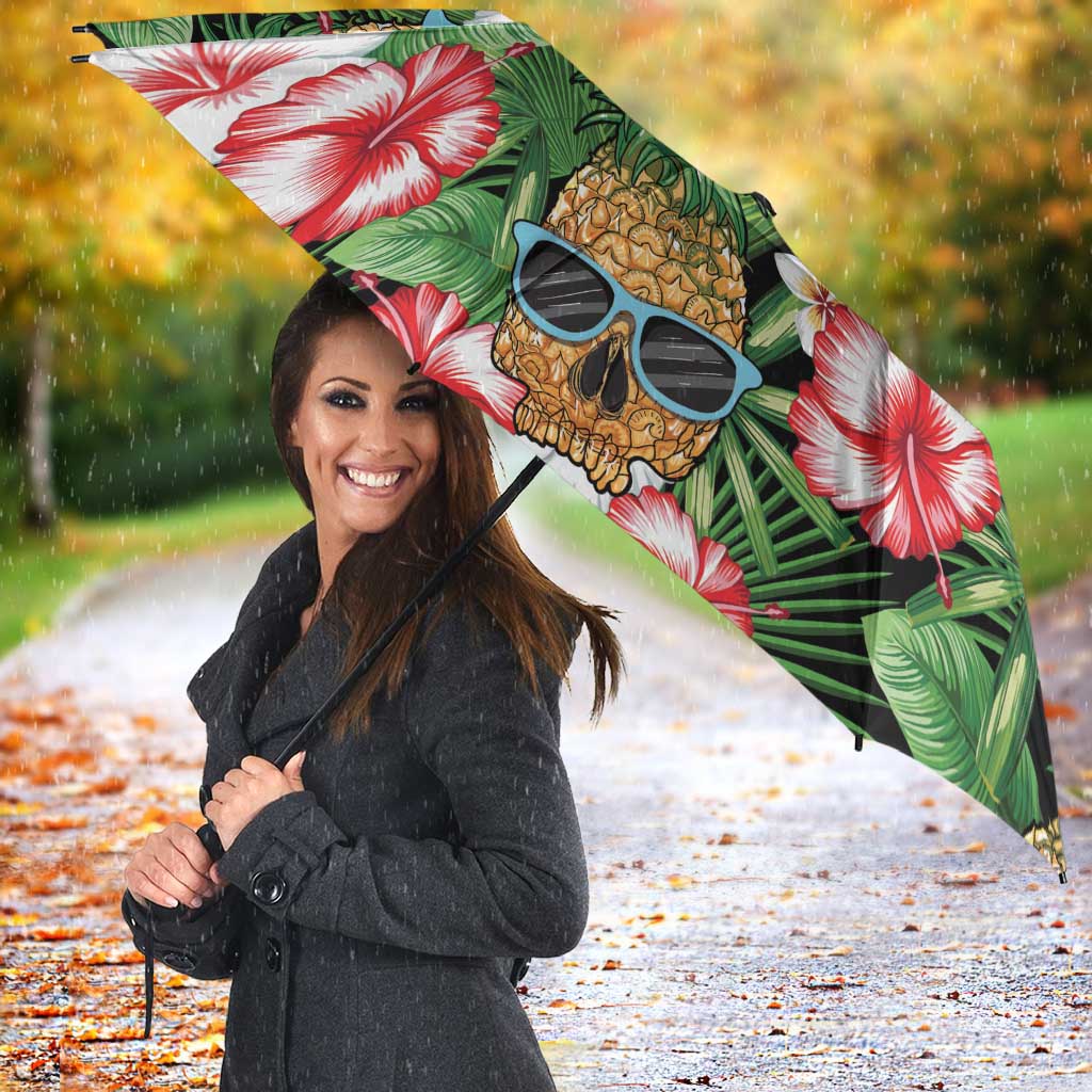 Pineapple Skull Aloha Hawaii Umbrella Summer Vibes Tropical Seamless Pattern - Wonder Print Shop