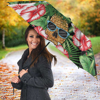 Pineapple Skull Aloha Hawaii Umbrella Summer Vibes Tropical Seamless Pattern - Wonder Print Shop