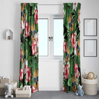 Pineapple Skull Aloha Hawaii Window Curtain Summer Vibes Tropical Seamless Pattern - Wonder Print Shop