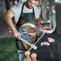 Aloha Hawaii Surfing Skull Apron Shaka Skeleton Ride The Waves - Wonder Print Shop