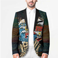 Aloha Hawaii Surfing Skull Blazer Shaka Skeleton Ride The Waves - Wonder Print Shop