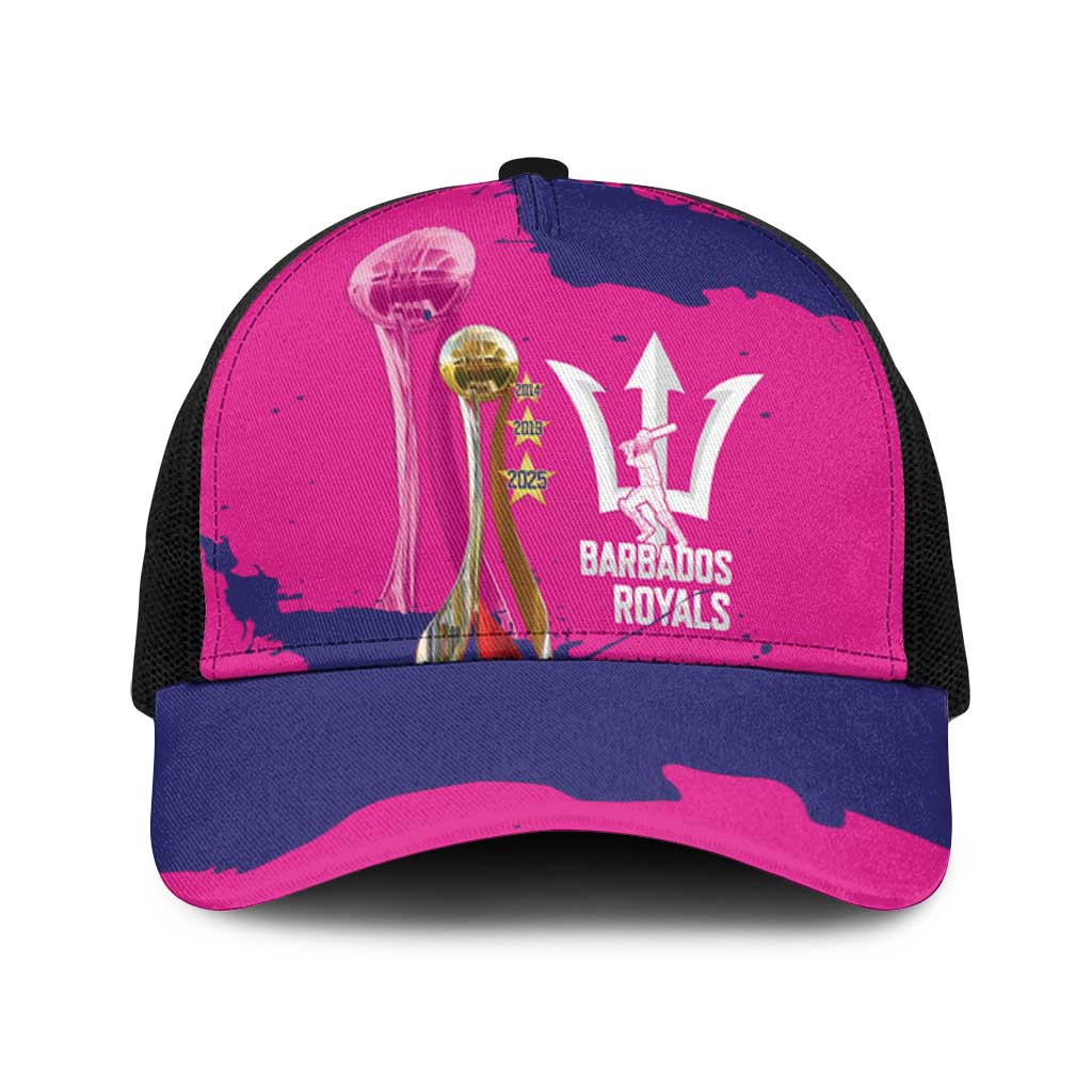 Barbados Royals Cricket Baseball Net Cap 3rd Champions Trophy Proud - Pink - Wonder Print Shop