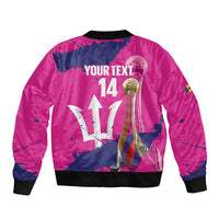 Barbados Royals Cricket Custom Bomber Jacket 3rd Champions Trophy Proud - Pink - Wonder Print Shop