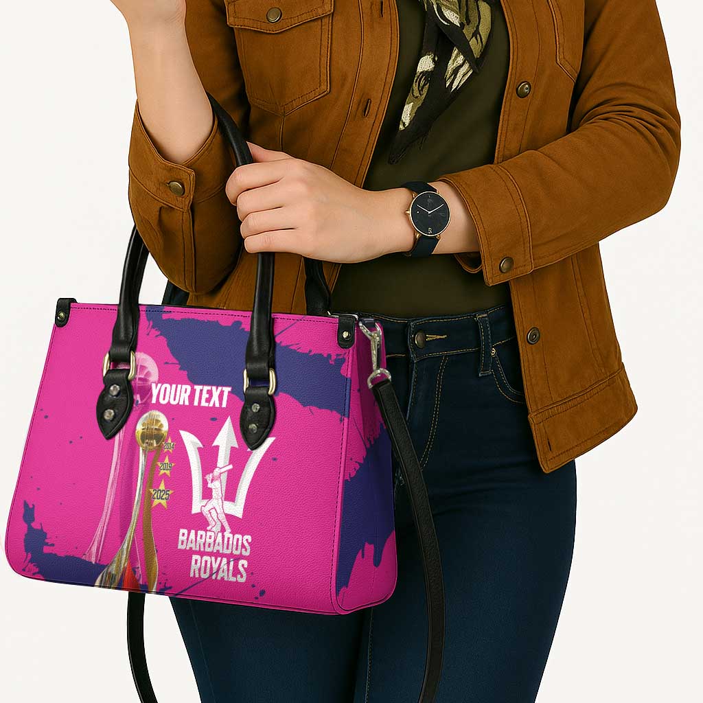Barbados Royals Cricket Custom Leather Bag 3rd Champions Trophy Proud - Pink - Wonder Print Shop