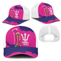 Barbados Royals Cricket Mesh Trucker Cap 3rd Champions Trophy Proud - Pink - Wonder Print Shop