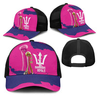 Barbados Royals Cricket Mesh Trucker Cap 3rd Champions Trophy Proud - Pink - Wonder Print Shop