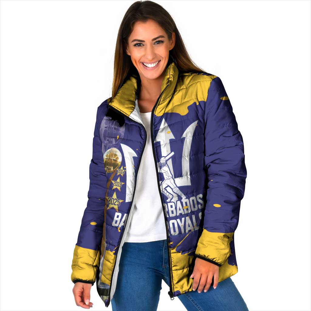 Barbados Royals Cricket Custom Padded Jacket 3rd Champions Trophy Proud - Blue - Wonder Print Shop