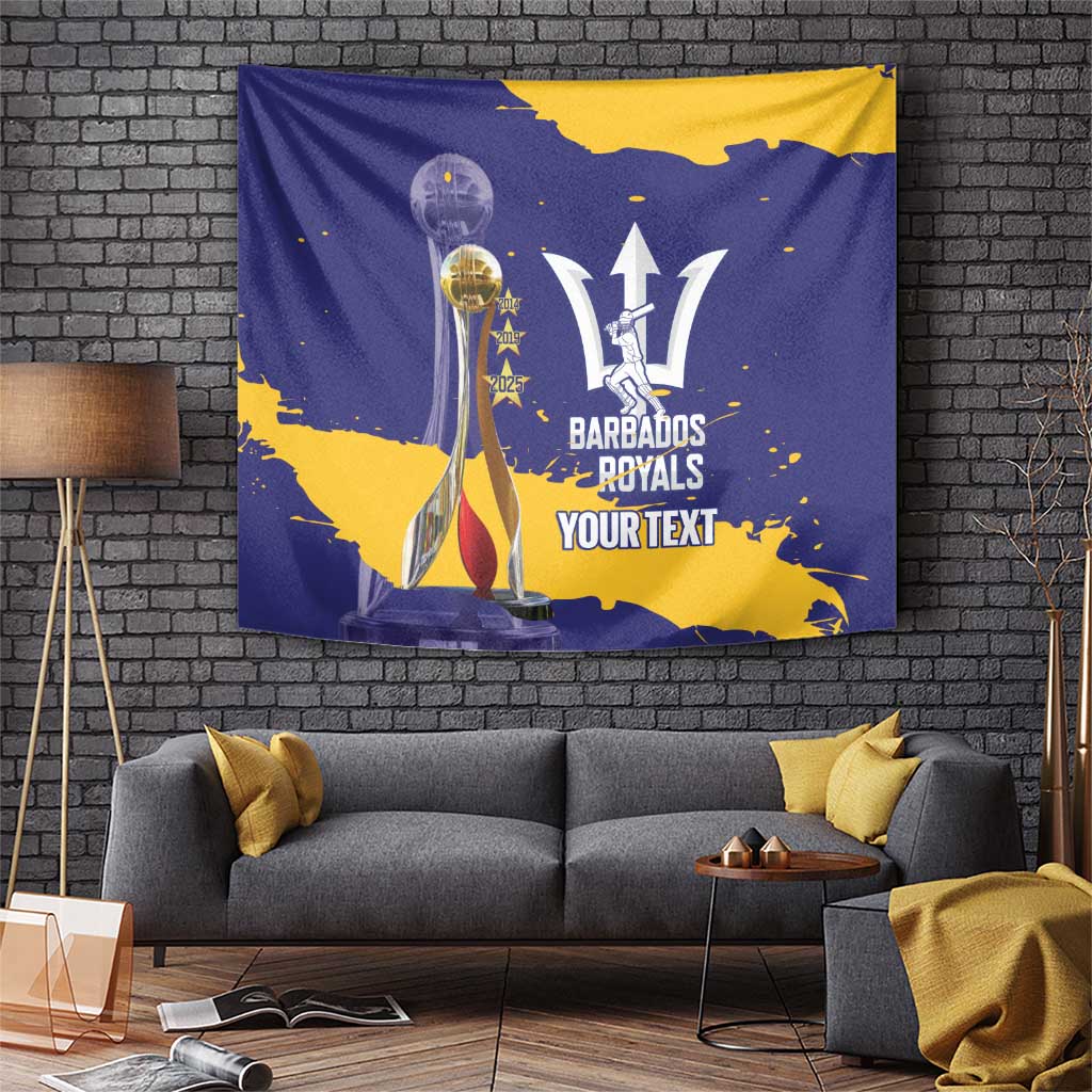 Barbados Royals Cricket Custom Tapestry 3rd Champions Trophy Proud - Blue - Wonder Print Shop