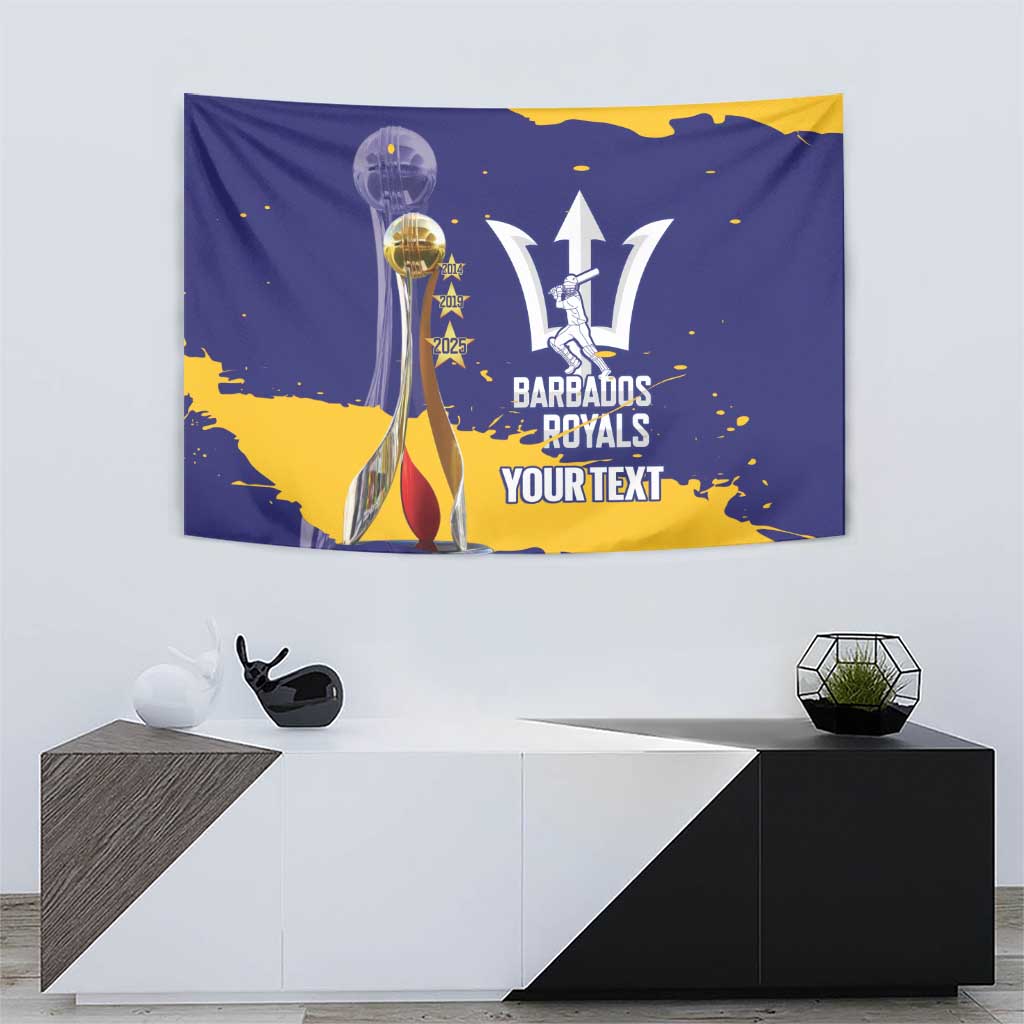 Barbados Royals Cricket Custom Tapestry 3rd Champions Trophy Proud - Blue - Wonder Print Shop
