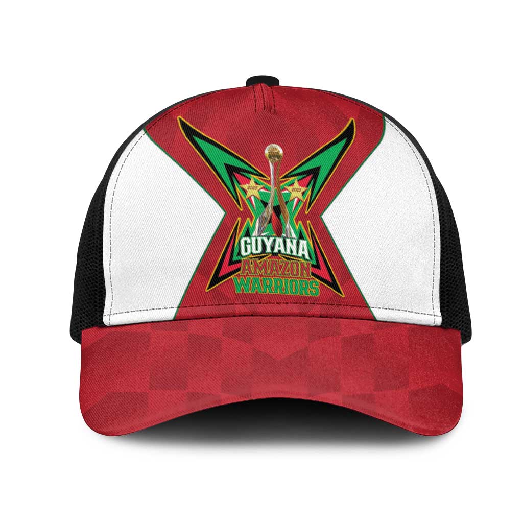 Amazon Warriors Guyana Cricket Mesh Trucker Cap 2025 2nd Champions Proud - Wonder Print Shop