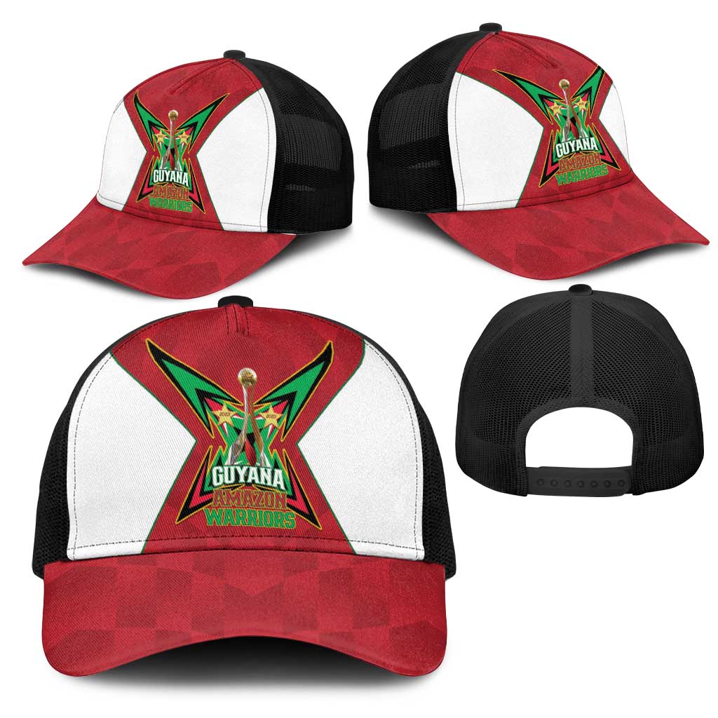 Amazon Warriors Guyana Cricket Mesh Trucker Cap 2025 2nd Champions Proud - Wonder Print Shop